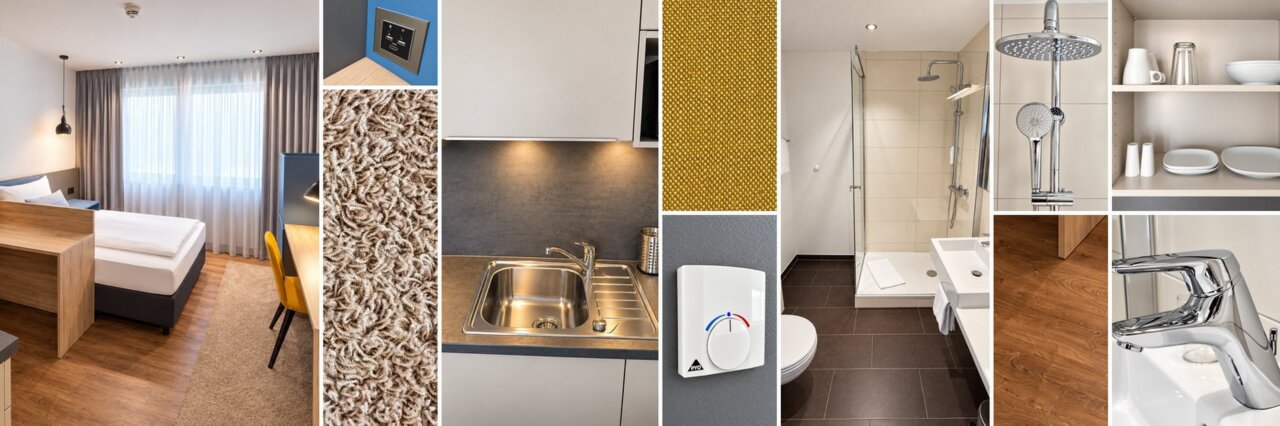 Modernes HOMEY MicroApartment in Pentling bei Regensburg mit Wohnbereich, Küche, Bad und hochwertiger Ausstattung